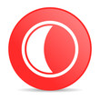 Illustration: moon red circle web glossy icon moon red circle web glossy icon
