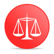 justice red circle web glossy icon
