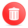 recycle red circle web glossy icon