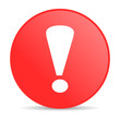 exclamation sign red circle web glossy icon