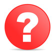 question mark red circle web glossy icon