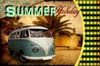 Retroplakat - Summer Holiday Postcard