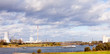Barges on river Rhine at Duisburg Germany Europe