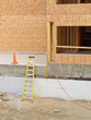 Construction of new building empty window openings