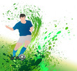 Silhouette et peinture - football