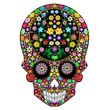 Skull Flowers Ornamental Art Design-Teschio Floreale