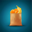 Vector pack with fruit