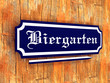 Hinweisschild Biergarten