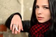 Smoking woman with a cigare