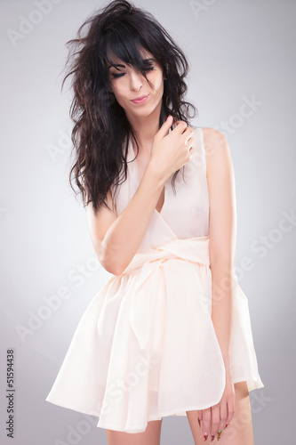 Photo: fashion woman with eyes closed fashion woman with eyes closed