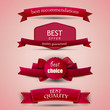 Set of Superior Quality and Satisfaction Guarantee Ribbons, Labe