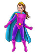 Illustration: Cartoon illustration of a superheroine Cartoon illustration of a superheroine