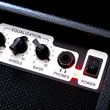Guitar music amplifier close-up