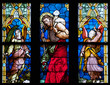 Glasfenster Bibel - Jesus mit Lamm