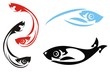 Vector: Fish symbols Fish symbols