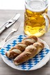 Laugenstangen und Bier