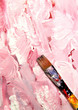 Vivid strokes and paintbrush