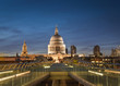 St Paul's Cathedral and the millennium bridge, UK