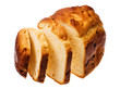 Homemade bread on a white background