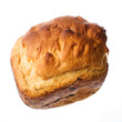 Homemade bread on a white background