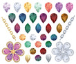 Set of precious gem.