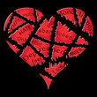 Broken heart vector