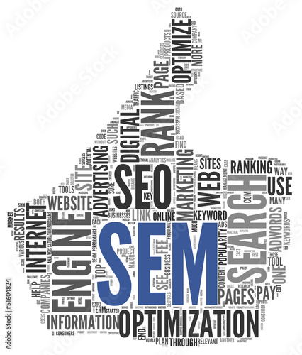 Illustration: Search engine marketing SEM concept Search engine marketing SEM concept