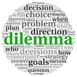 Decision making concept in tag cloud
