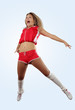 cheerleader girl jumping