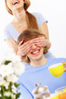 Young couple at home together