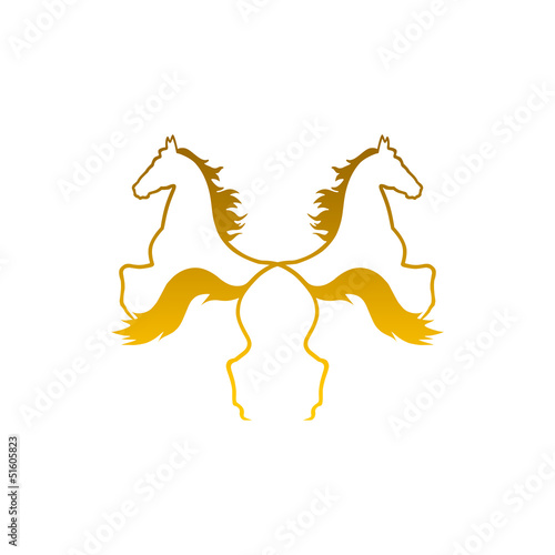 Vector: Two Horses Vector Two Horses Vector