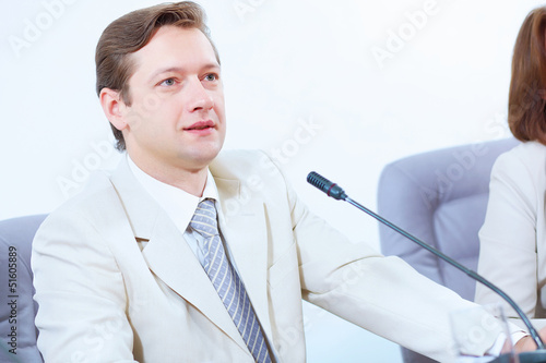 Photo: Businessman at meeting Businessman at meeting