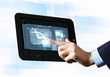 Dna strand On The Tablet Screen