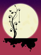 Full moon. Illustration