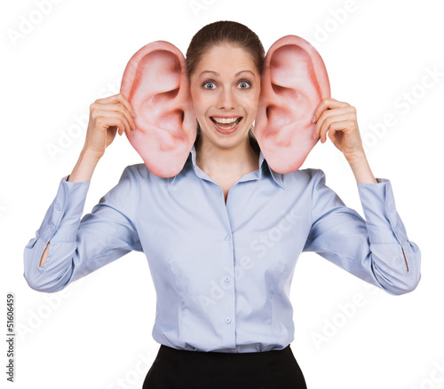 Photo: Young woman with big funny ears Young woman with big funny ears