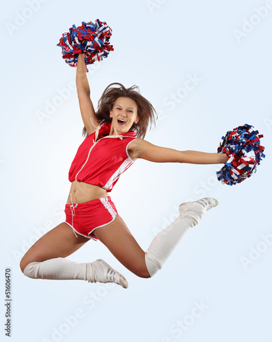 Photo: cheerleader girl jumping cheerleader girl jumping