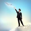 Image of pilot touching air