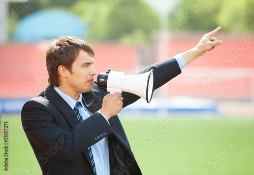 Photo: Business Announcement Through Loudspeaker 2 Business Announcement Through Loudspeaker 2