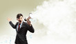 businessman with megaphone