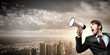 businessman with megaphone