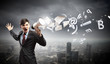 businessman with megaphone