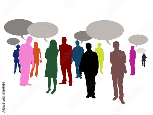 Illustration: speaking people speaking people