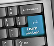 Keyboard Illustration "Learn And Lead"