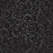 Seamless black and grey swirls floral wallpaper pattern