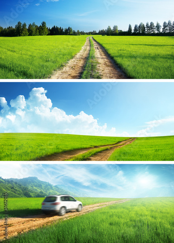 Photo: ground roads set of banners ground roads set of banners