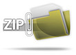 3D Style Folder Icon "ZIP"