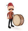 Illustration: 3d ramadan drummer with drum 3d ramadan drummer with drum