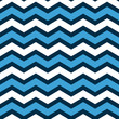 Abstract chevron seamless pattern in blue and white, vector