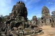 Giant face at Bayon castle in Cambodia