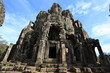Giant face at Bayon castle in Cambodia